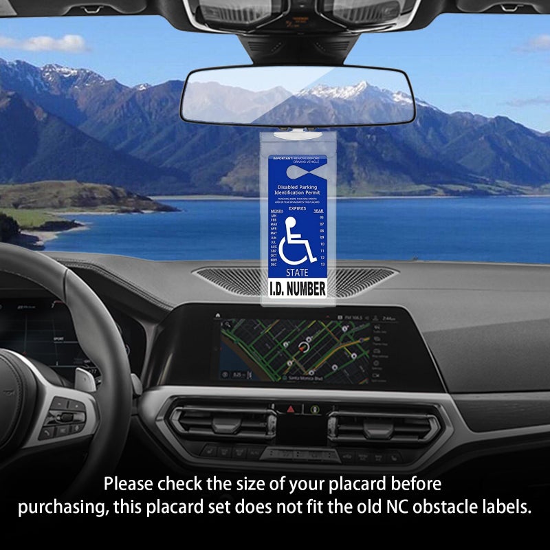 Dickno Handicap Placard Holder, 11.6"" x 5"" Ultra Transparent Disabled Parking Permit Placard Protector with Plastic Large Hanger, Automotive Disabled Placard Protective Cover - Image 5
